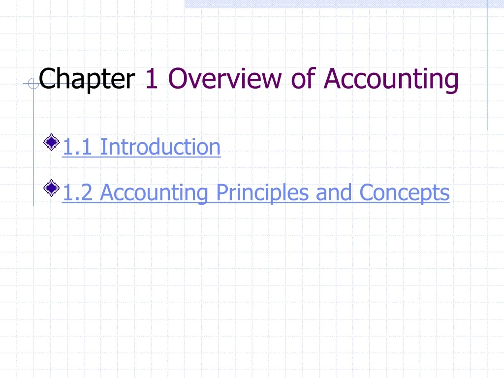 chapter 1 overview of accounting