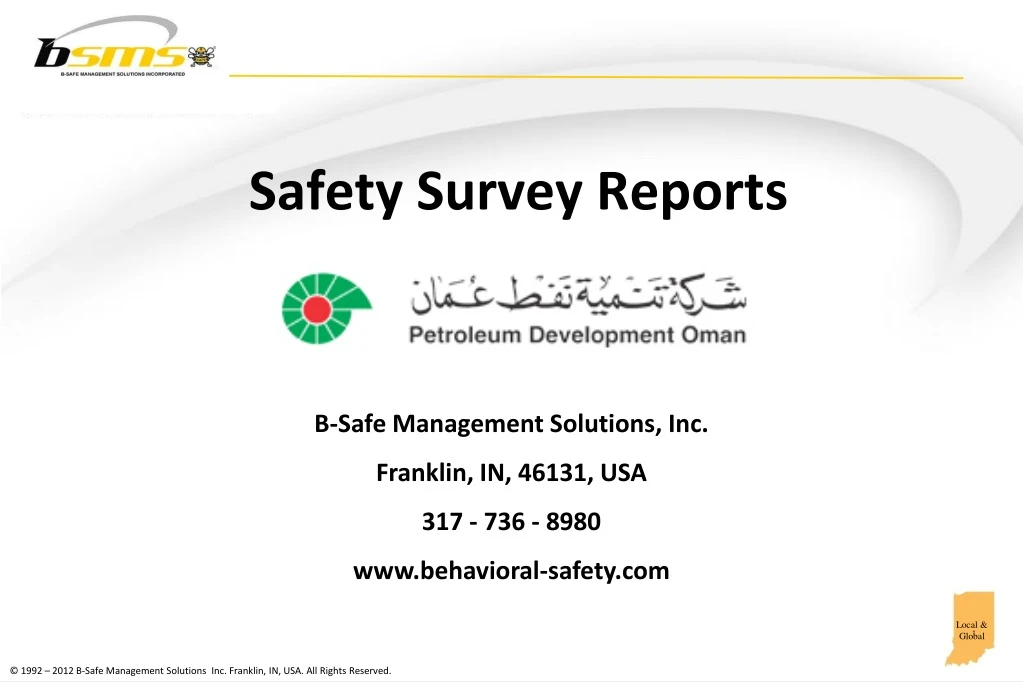 safety survey reports