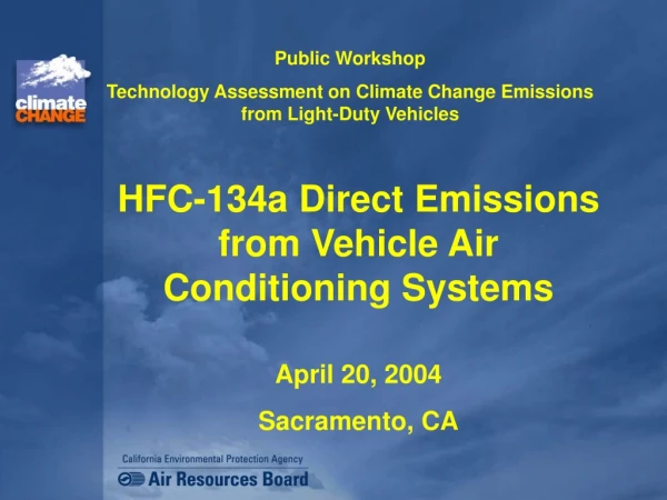 HFC-134a Direct Emissions from Vehicle Air Conditioning Systems