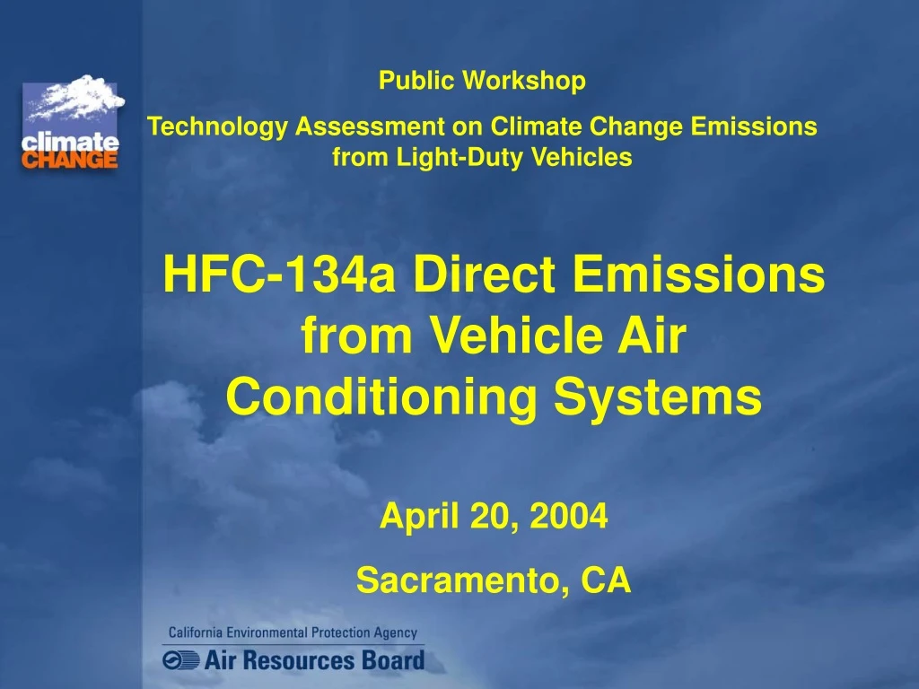 public workshop technology assessment on climate