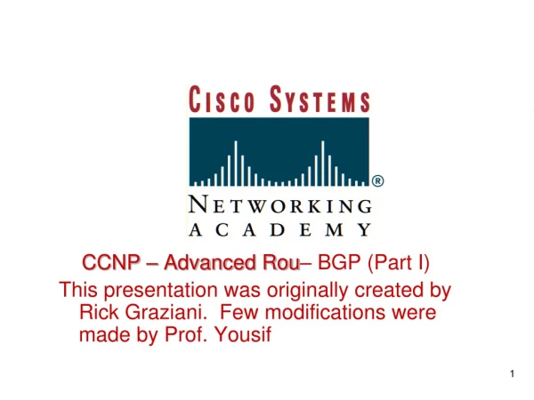 CCNP – Advanced Rou – BGP (Part I)