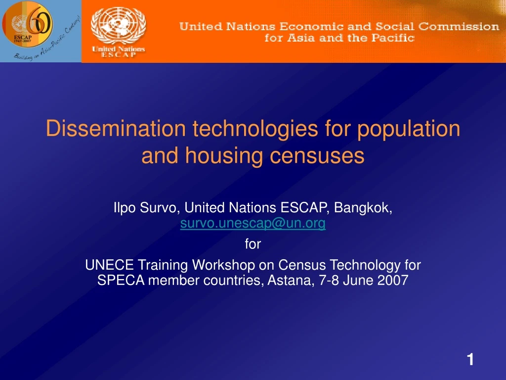 dissemination technologies for population and housing censuses