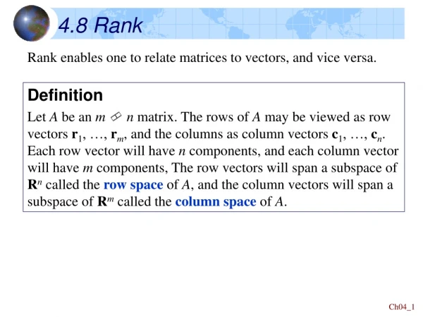 4.8 Rank