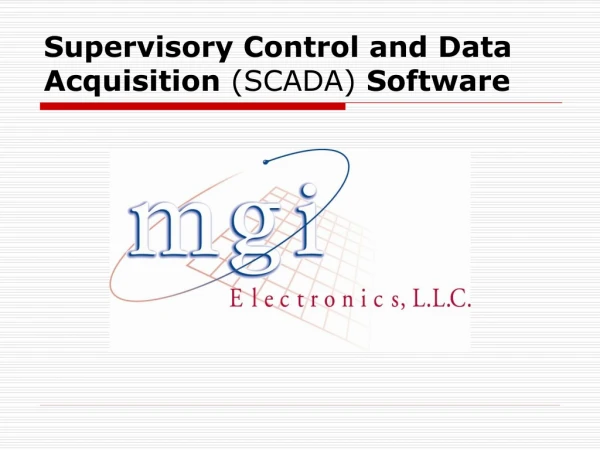 Supervisory Control and Data Acquisition  (SCADA)  Software