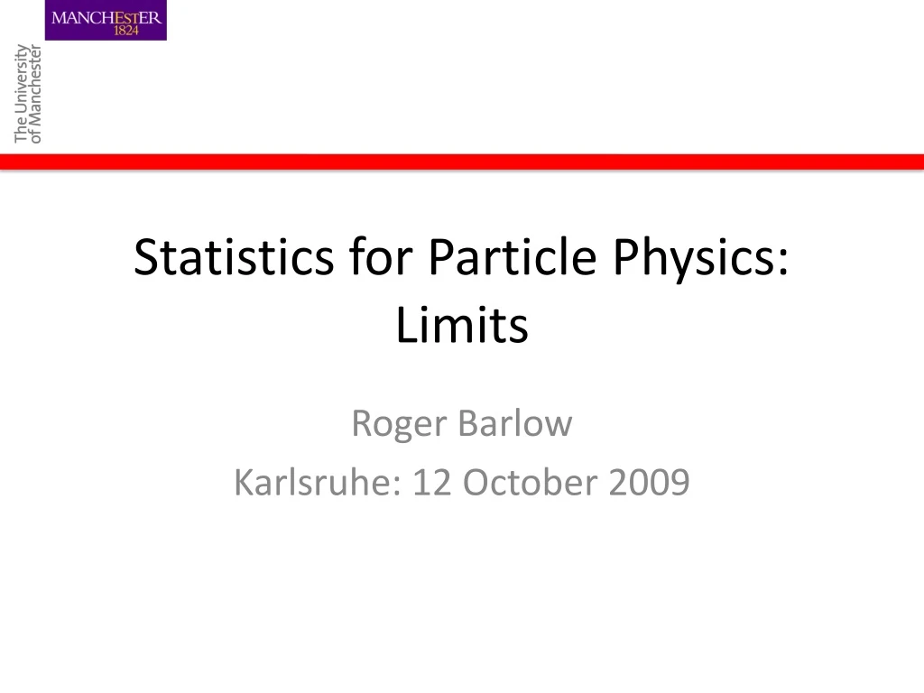 statistics for particle physics limits