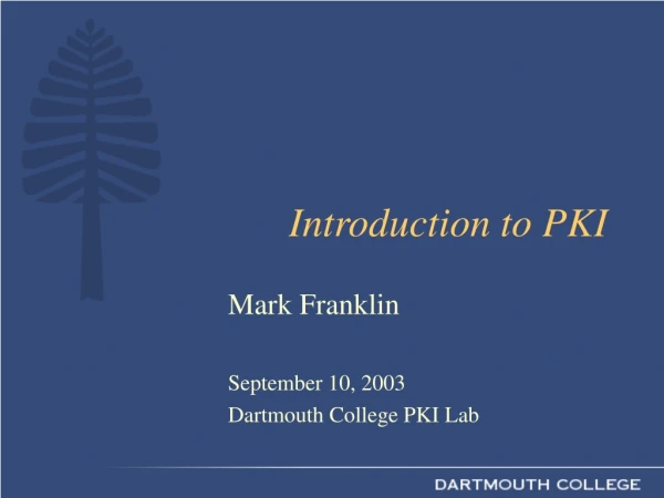 Introduction to PKI