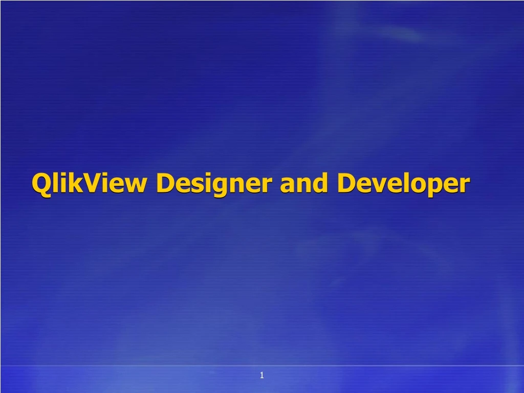 qlikview designer and developer