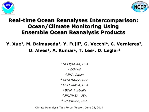 Climate Reanalysis Task Force, Telecon, June 25, 2014