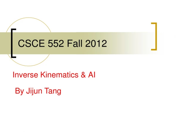 CSCE 552 Fall 2012