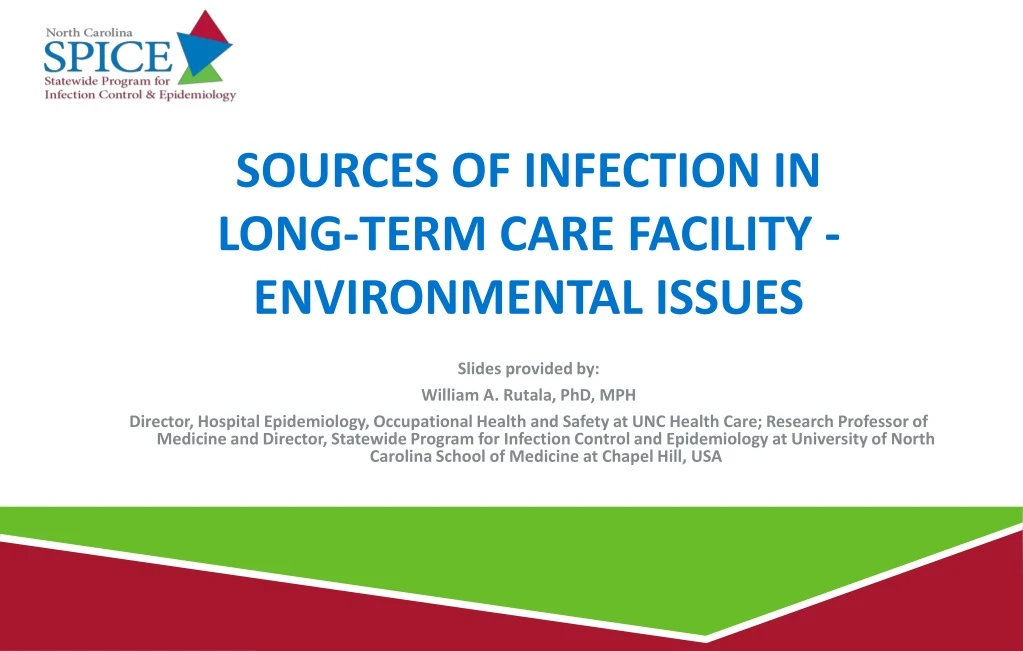 sources of infection in long term care facility environmental issues