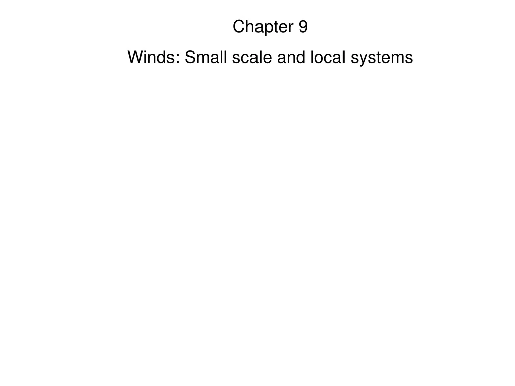 chapter 9 winds small scale and local systems