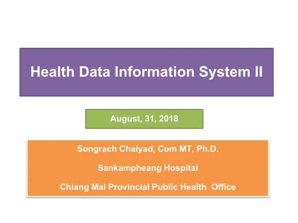 Health Data Information System II