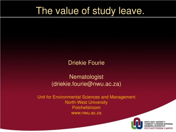 The value of study leave.