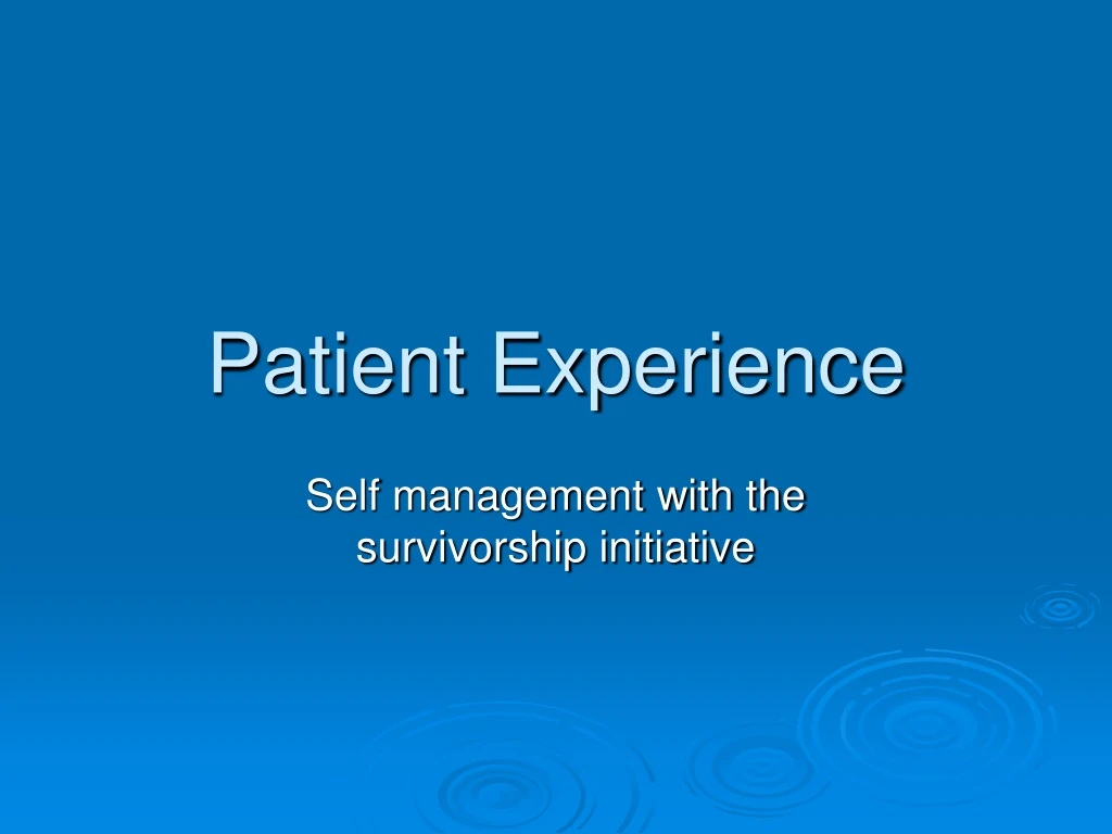 patient experience