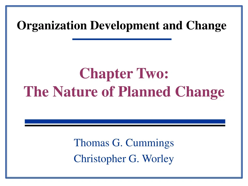 organization development and change