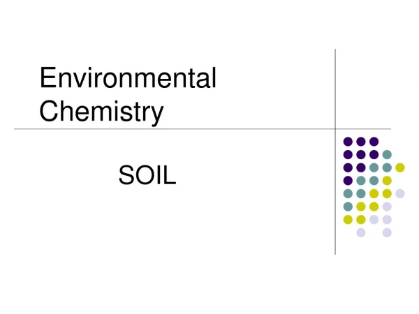 Environmental Chemistry