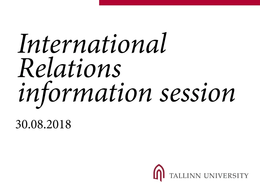 international relations information session