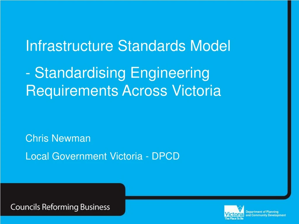 infrastructure standards model standardising