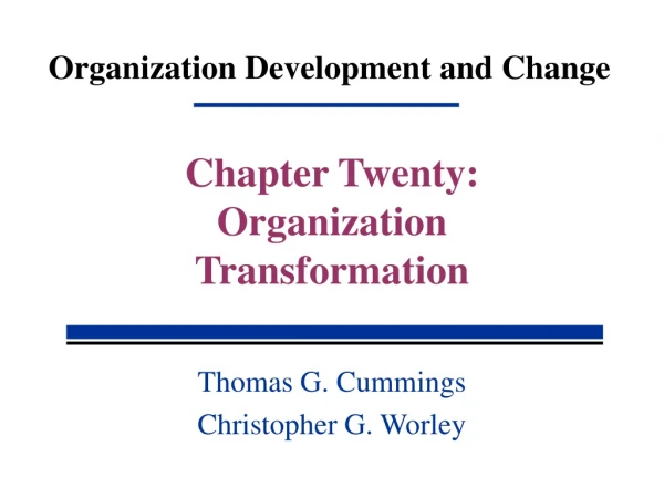 Organization Development and Change