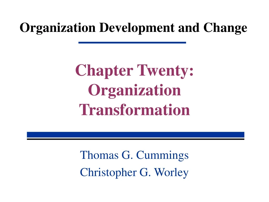 organization development and change