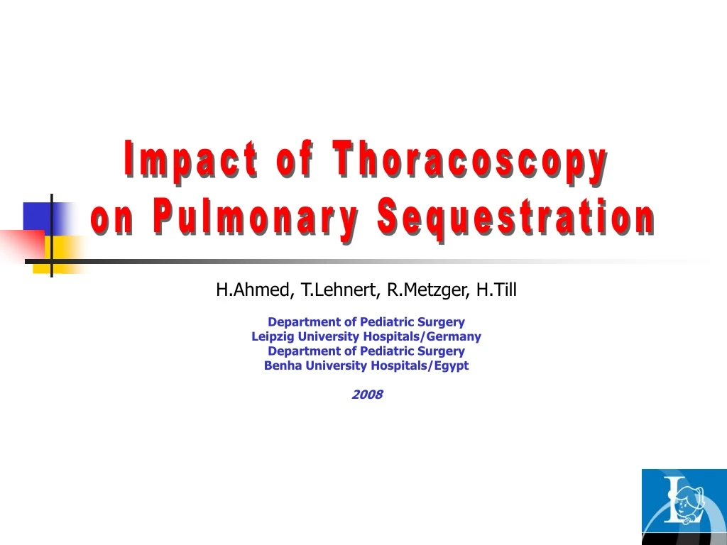 impact of thoracoscopy on pulmonary sequestration