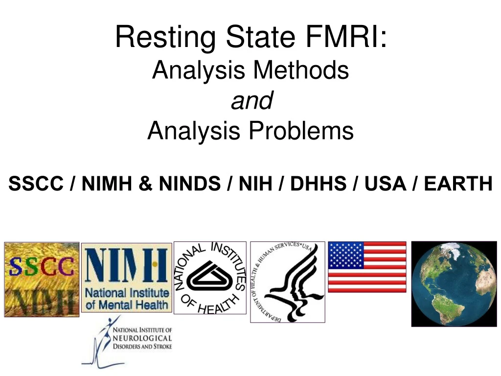 resting state fmri analysis methods and analysis problems