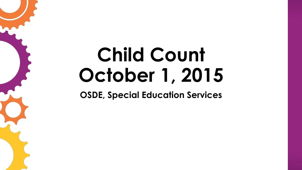 child count october 1 2015