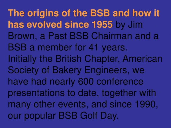 First BSB Conference 1955