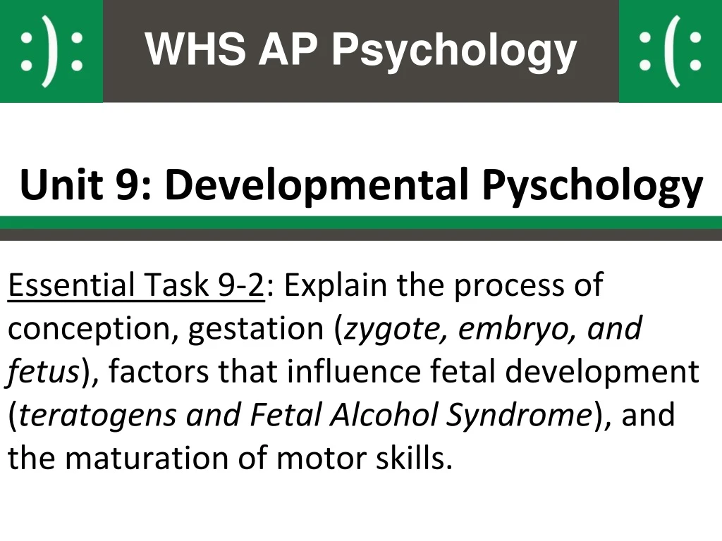 unit 9 developmental pyschology