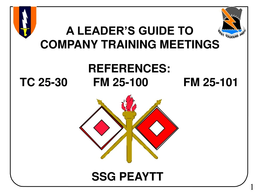 a leader s guide to company training meetings