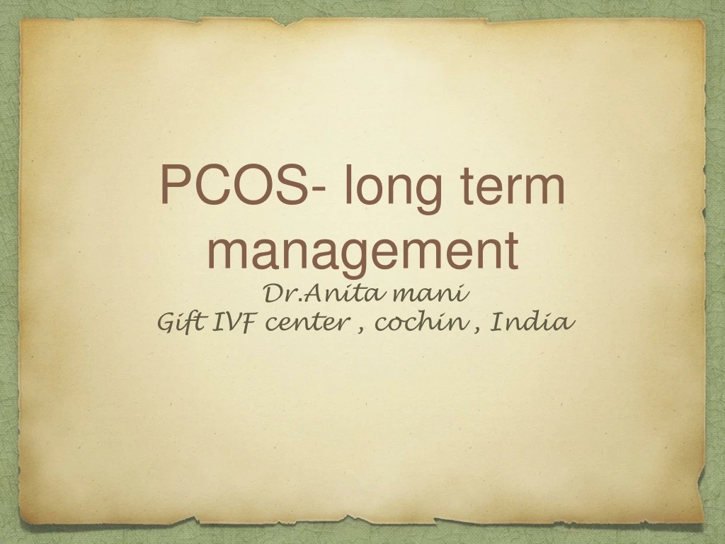 pcos long term management