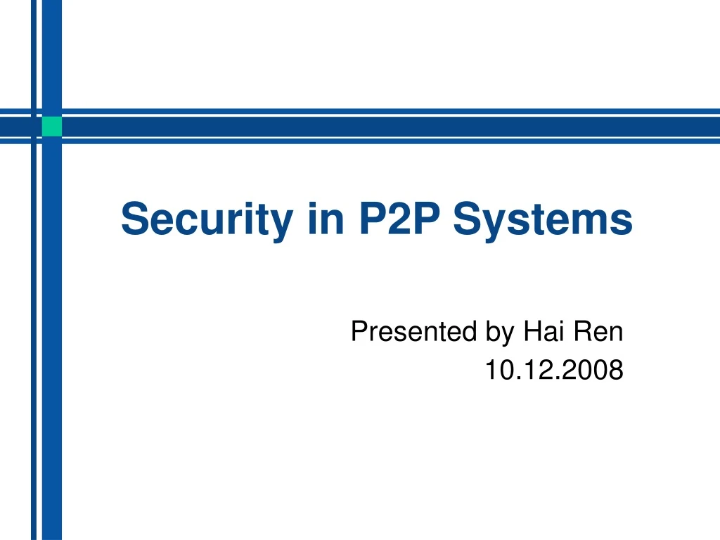security in p2p systems