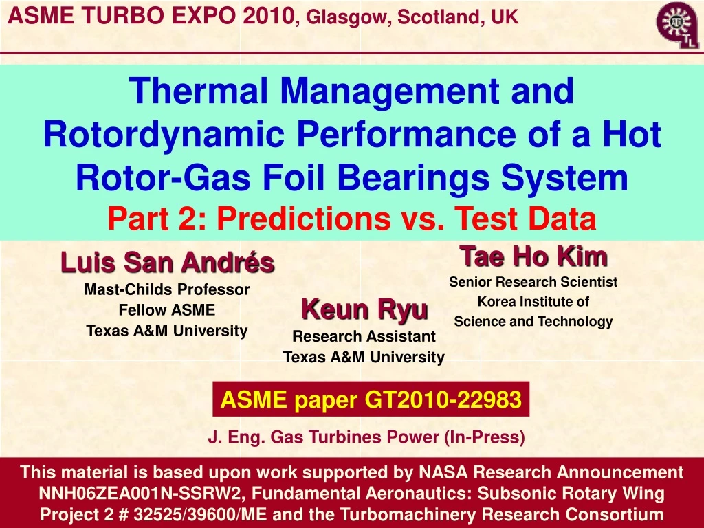 asme turbo expo 2010 glasgow scotland uk