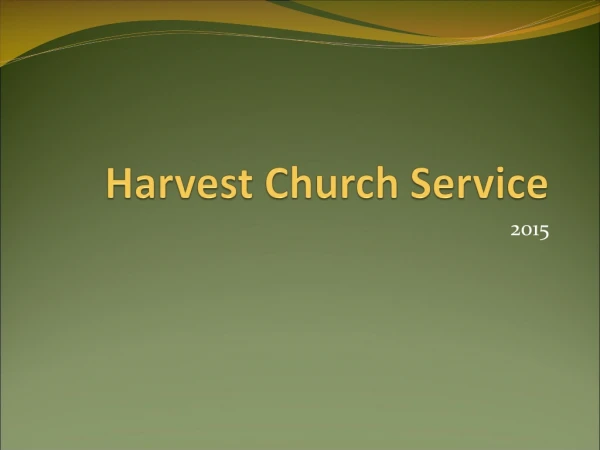 Harvest Church Service
