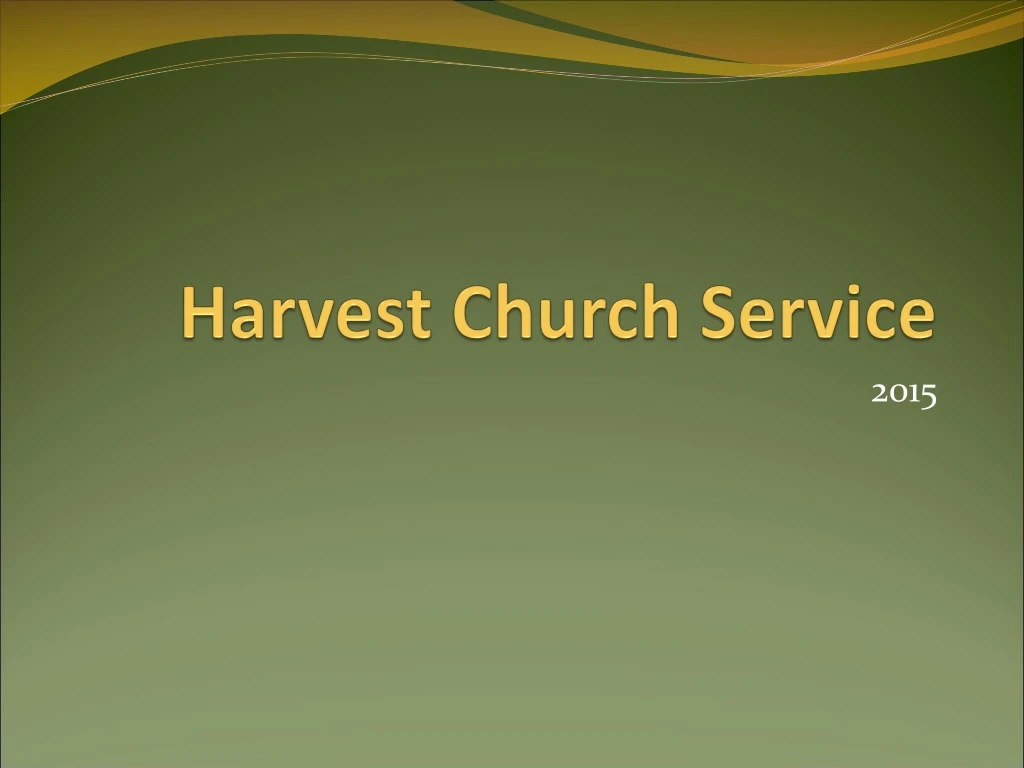 harvest church service