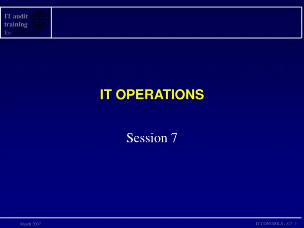 IT OPERATIONS