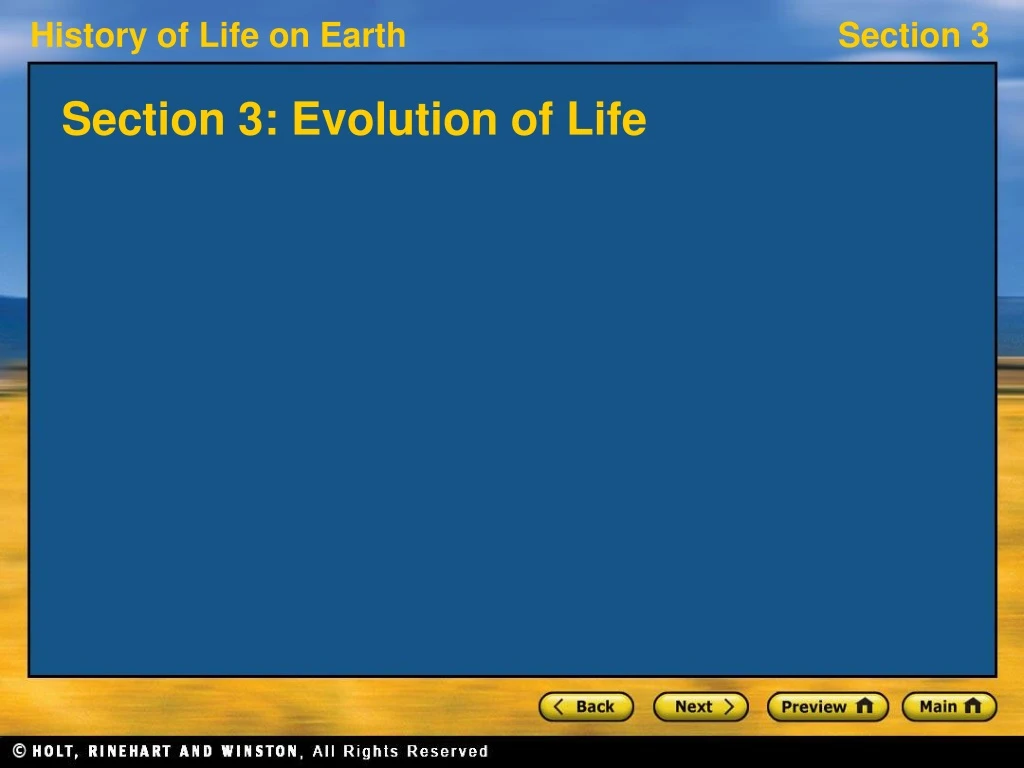 section 3 evolution of life