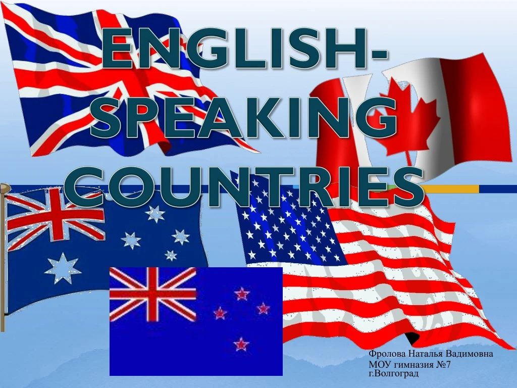 english speaking countries
