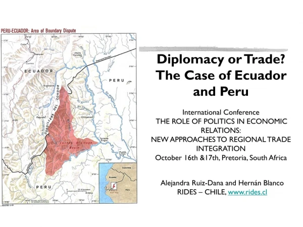 Diplomacy or Trade? The Case of Ecuador and Peru