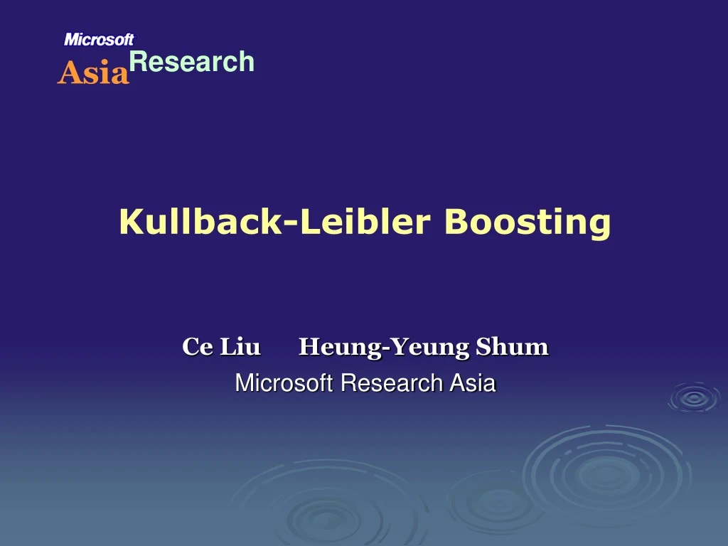 kullback leibler boosting