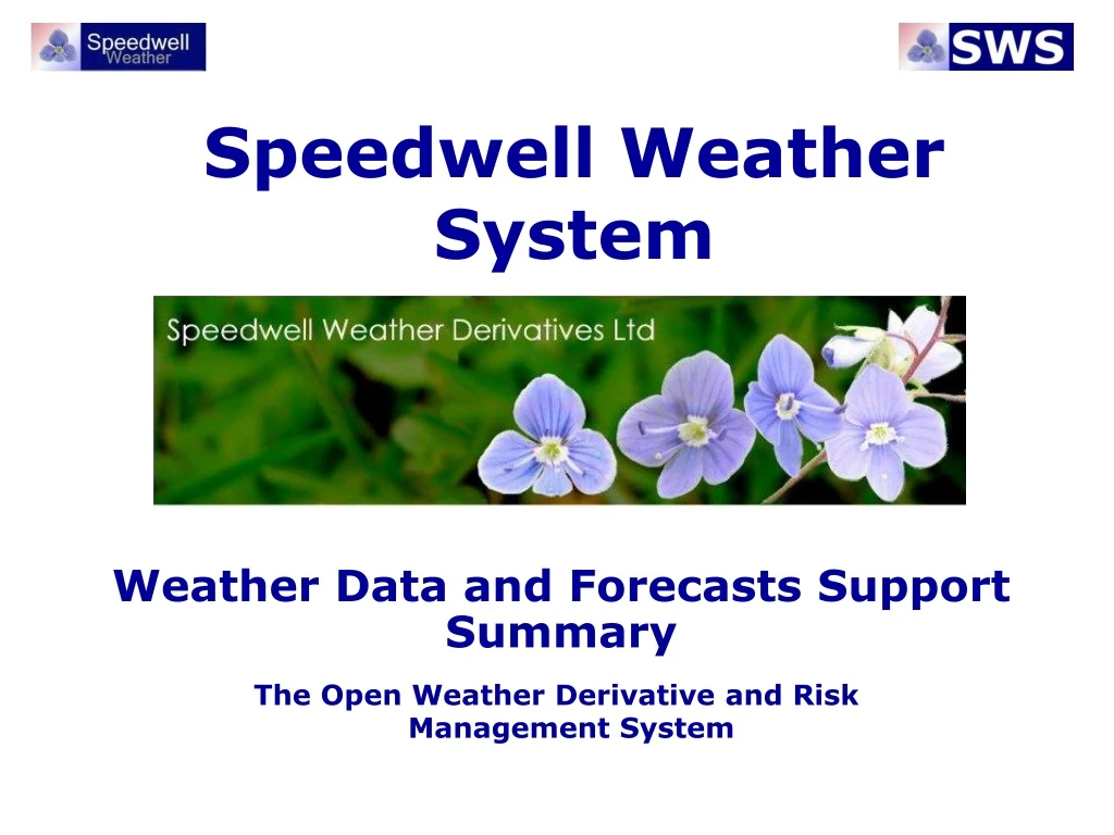 speedwell weather system