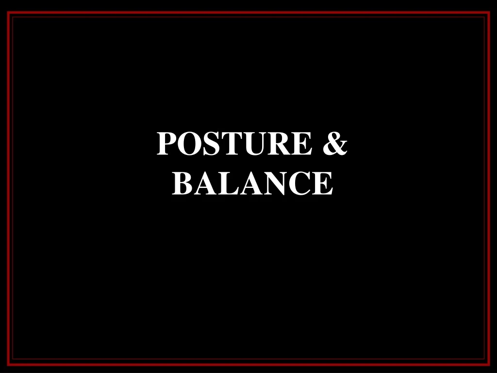 posture balance