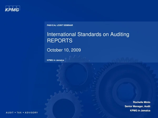 International Standards on Auditing REPORTS