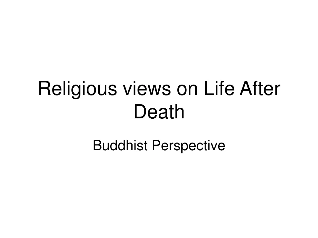religious views on life after death