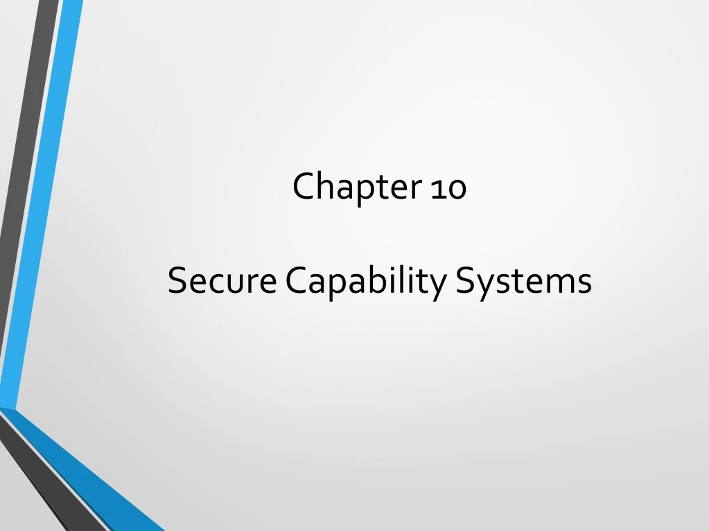 chapter 10 secure capability systems