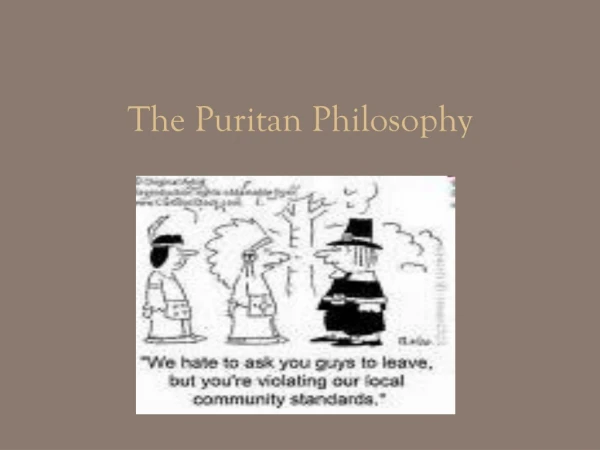 The Puritan Philosophy