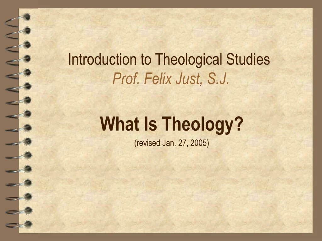 introduction to theological studies prof felix just s j