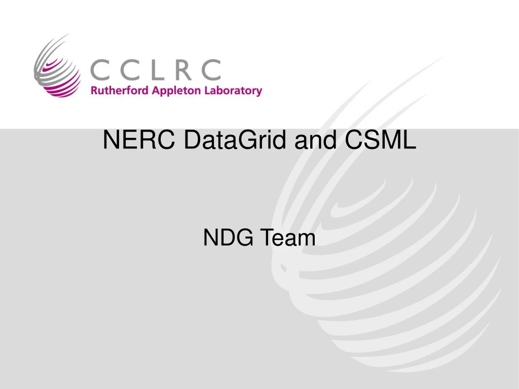 nerc datagrid and csml