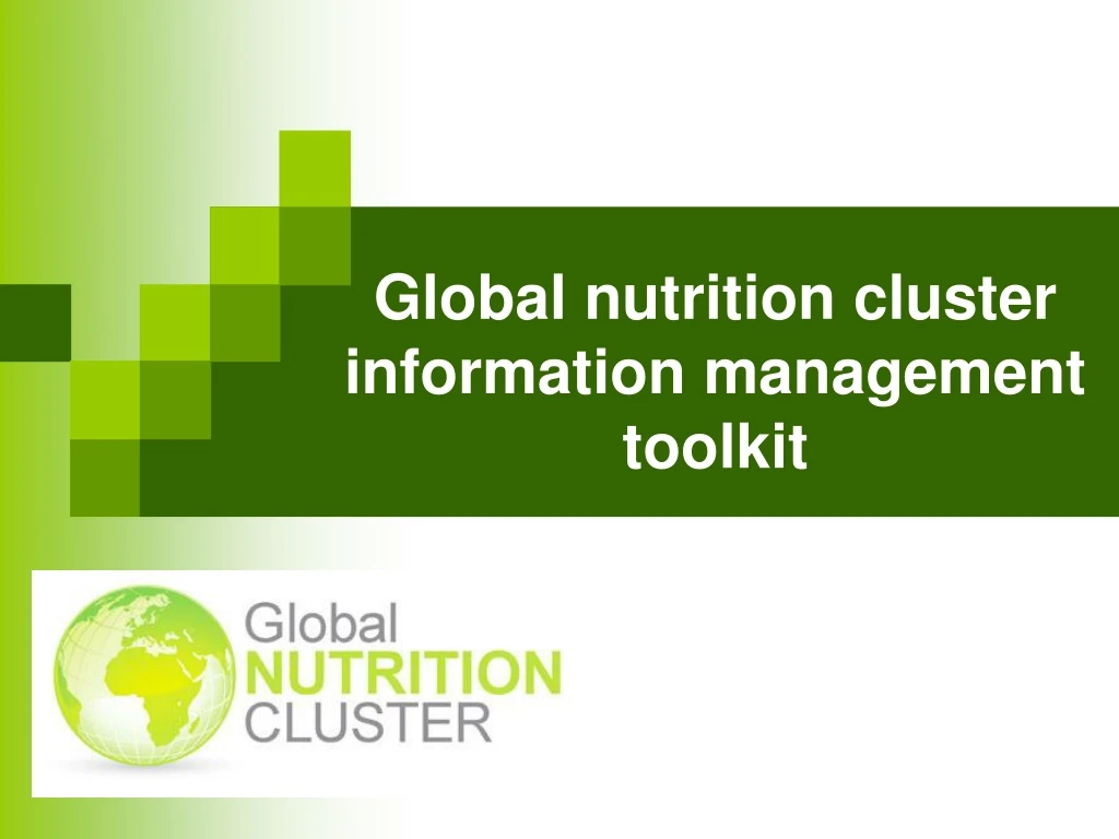 global nutrition cluster information management toolkit