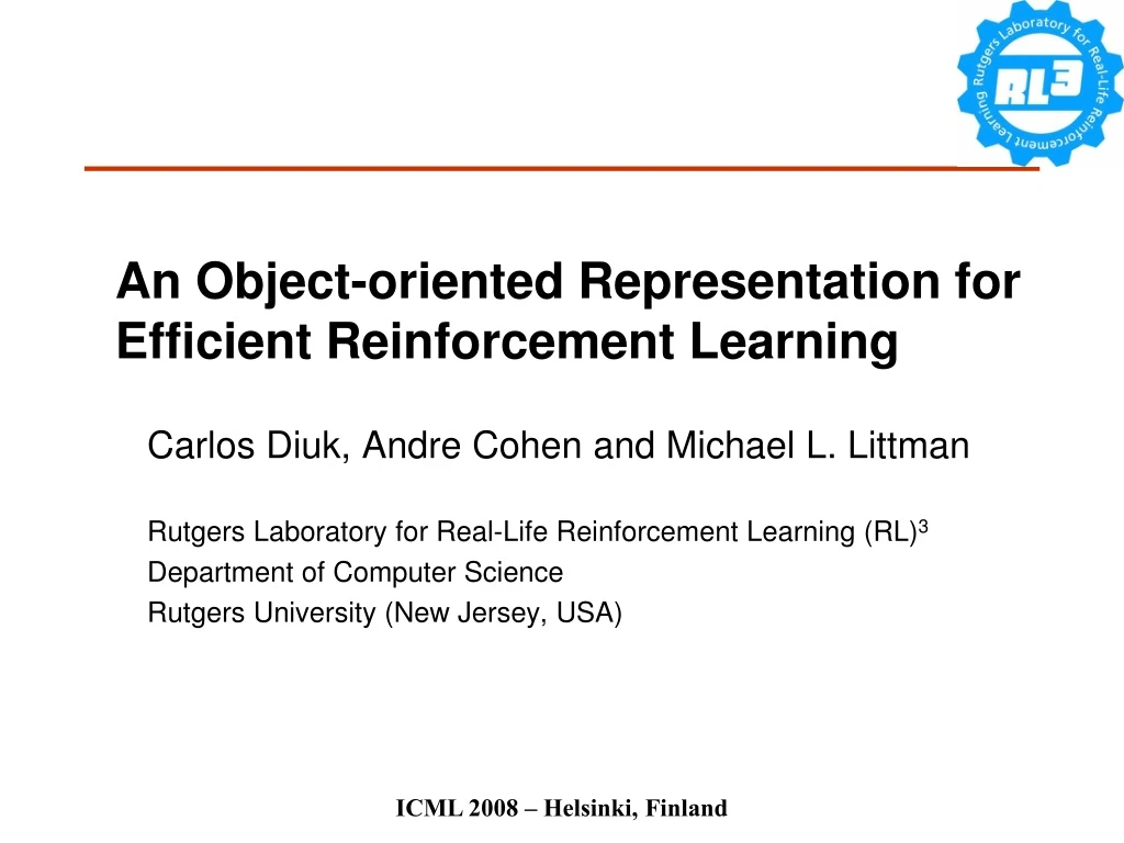 an object oriented representation for efficient reinforcement learning